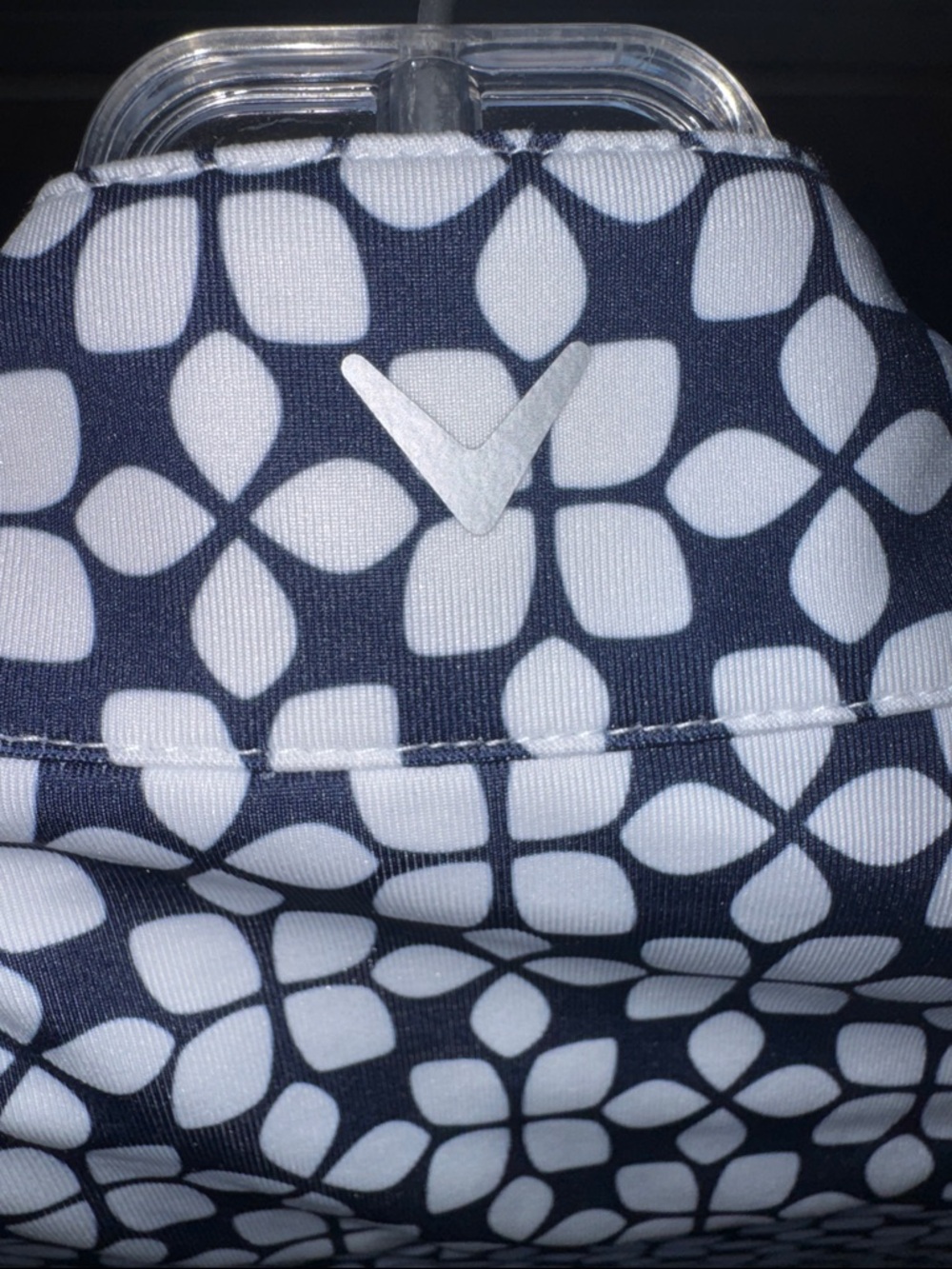 Callaway-Navy & White Geometric 1/4 Zip-Neck Pullover-Weather Series-SZ L - Picture 5 of 5
